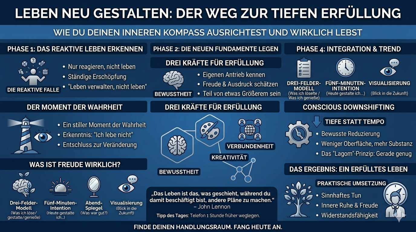 Infografik Vom Problem zur Freude – Dein Leben neu gestalten
