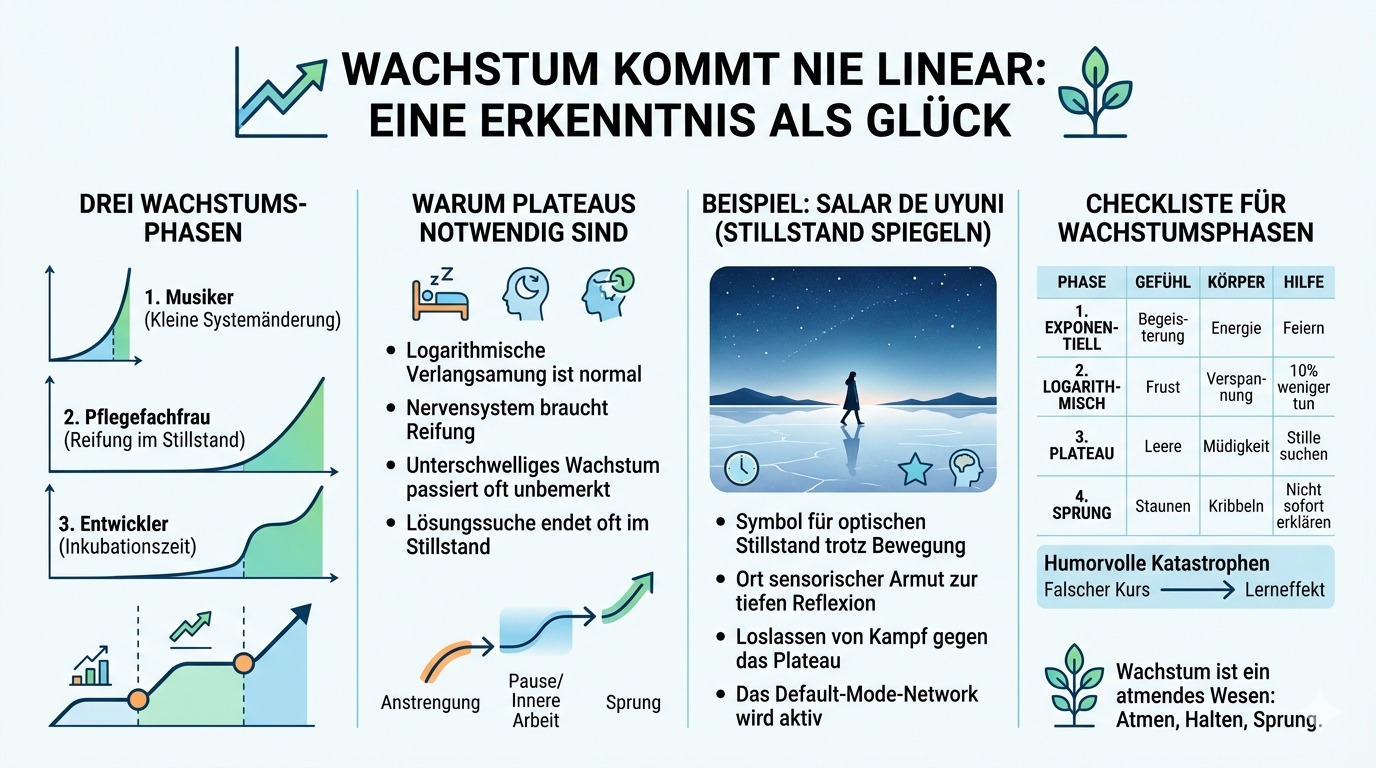Infografik Wachstum kommt nie linear – und das ist Glück