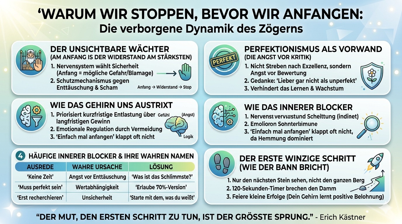 Infografik Warum du stoppst, bevor der erste Schritt erklingt