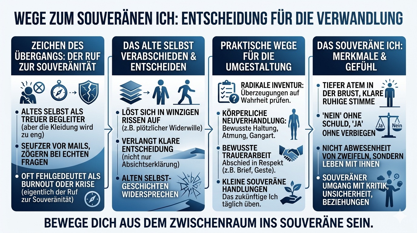 Infografik Wege zum souveränen Ich entdecken Infografik Wege zum souveränen Ich entdecken
