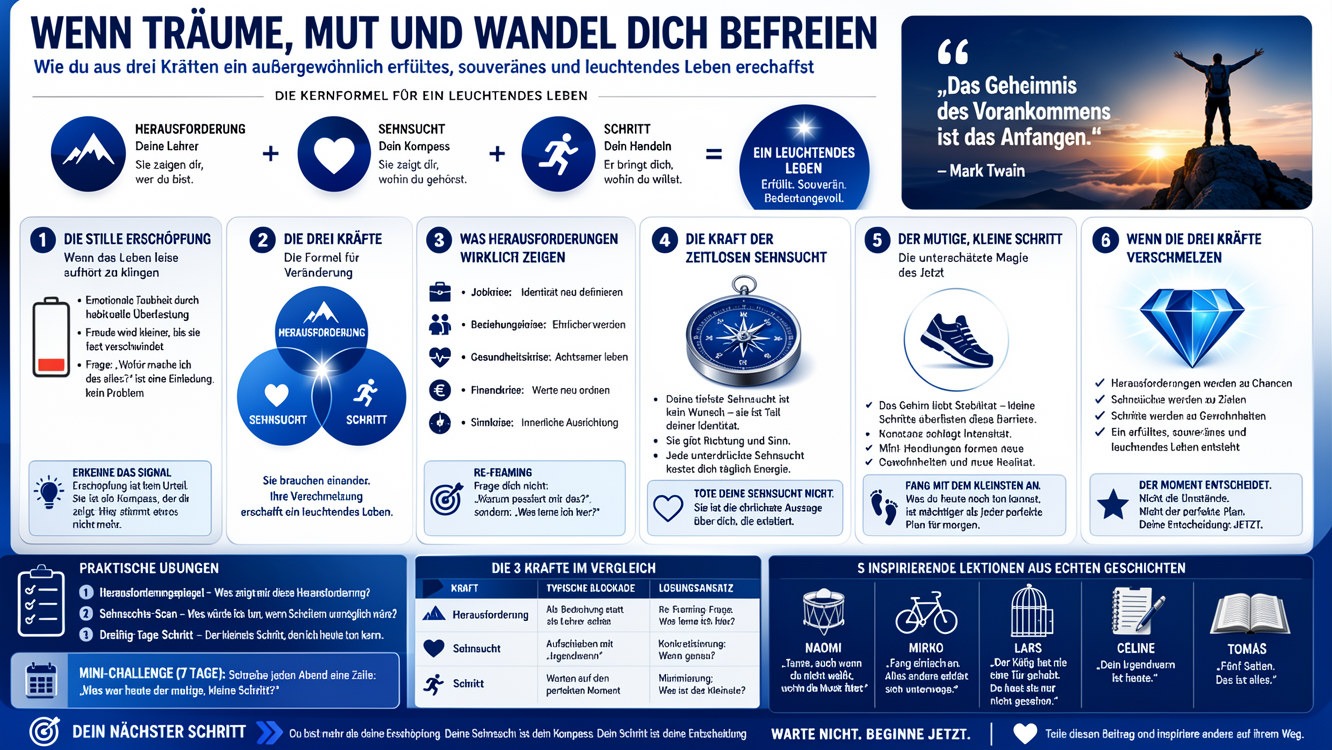 Infografik Wenn Träume, Mut und Wandel dich befreien