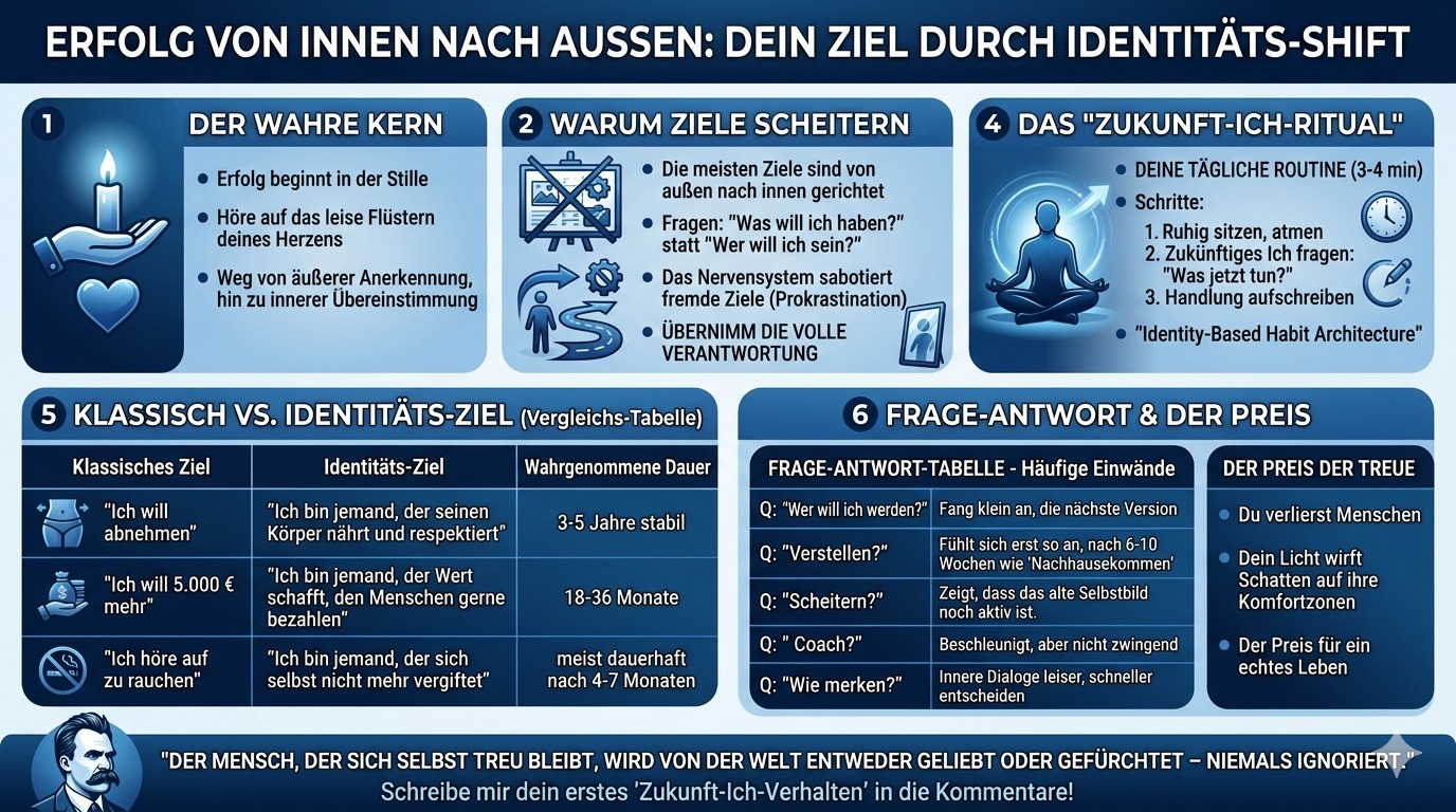 Infografik Werde dein Erfolg Tipp für dein Ziel