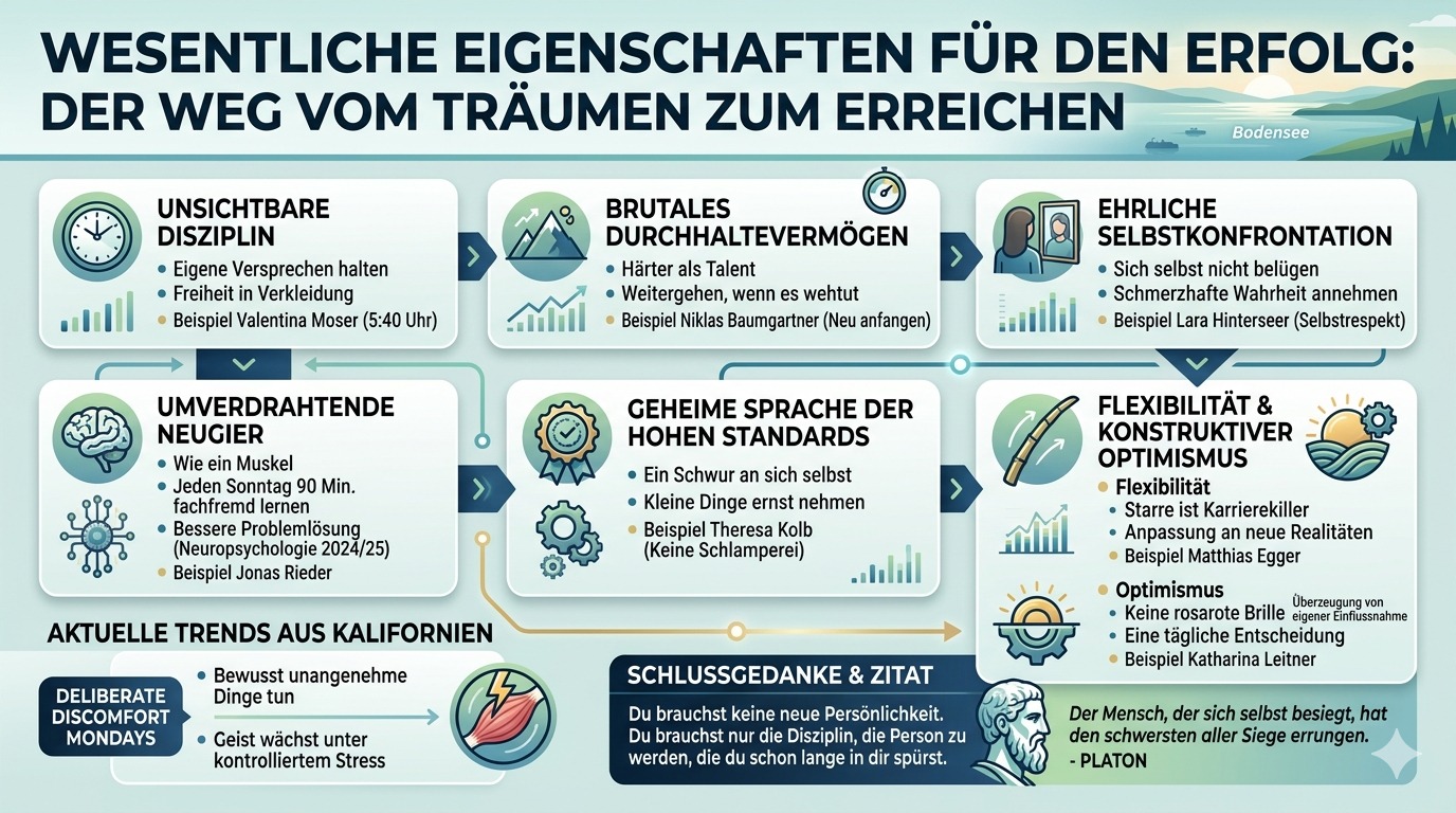 Infografik Wesentliche Eigenschaften für den Erfolg