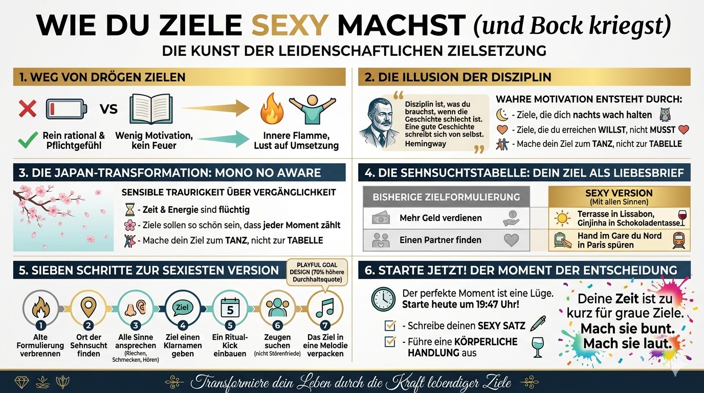 Infografik Wie du Ziele sexy machst (und Bock kriegst)