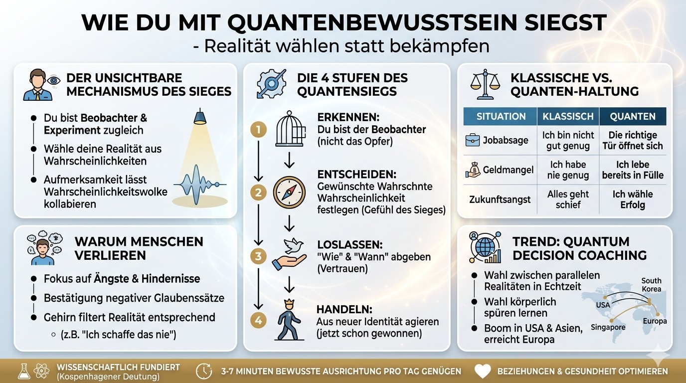 Infografik Wie du mit Quantenbewusstsein siegst