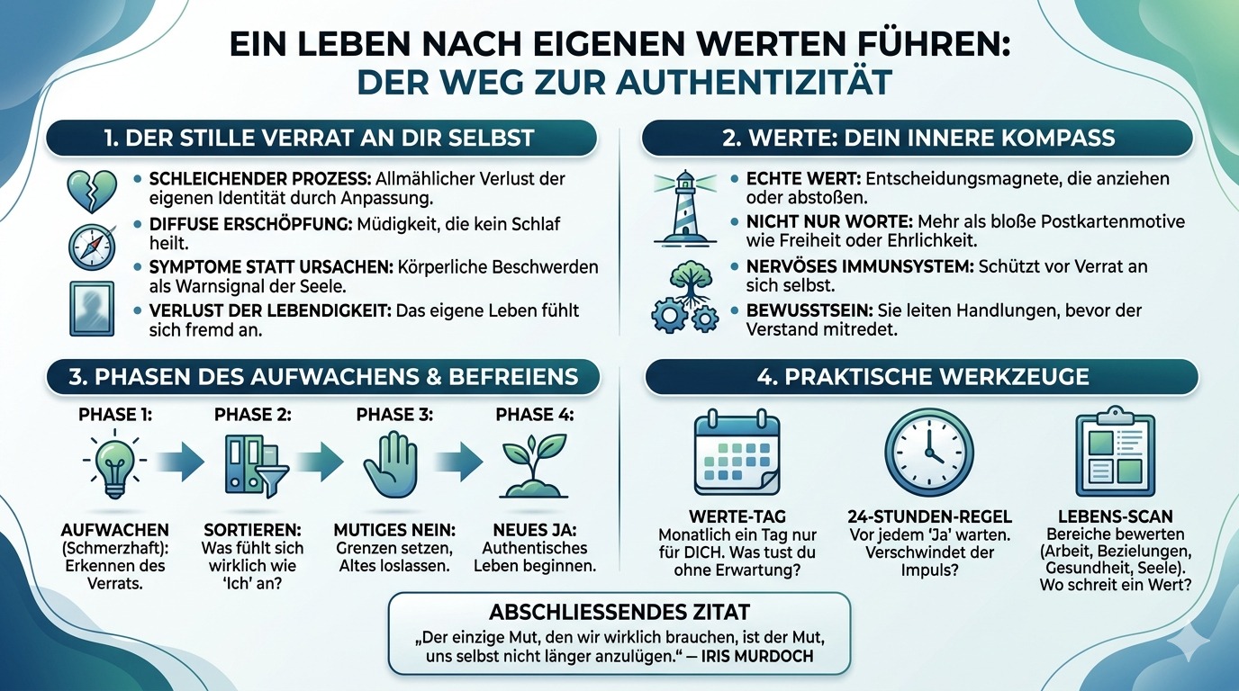 Infografik Wie lebst du ein Leben nach deinen Werten
