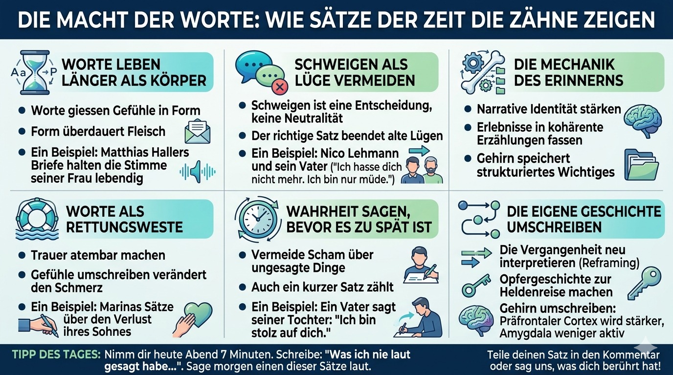 Infografik Worte, die der Zeit die Zähne zeigen