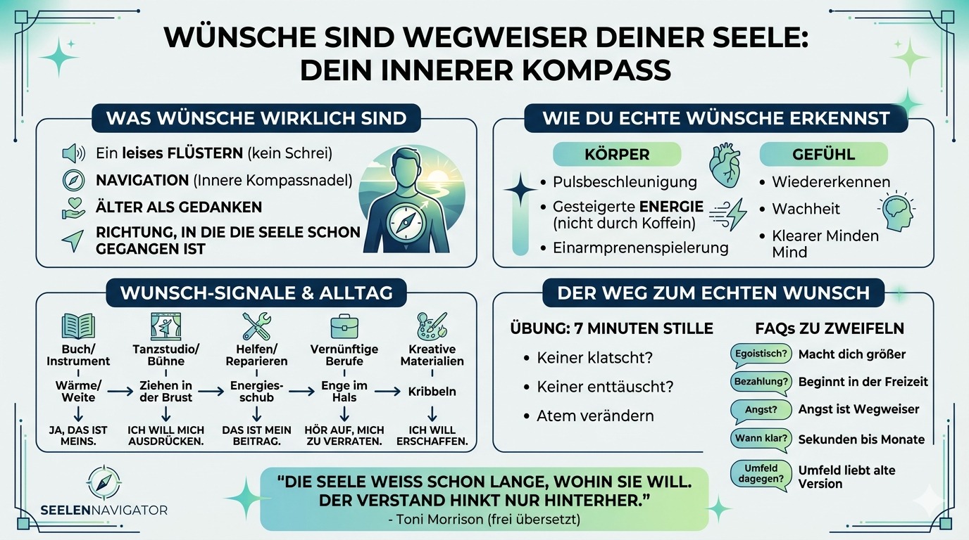 Infografik Wünsche sind Wegweiser deiner Seele.