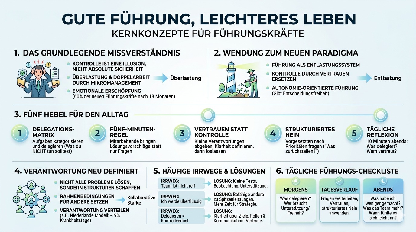 Infografik „Gute Führung, leichteres Leben“