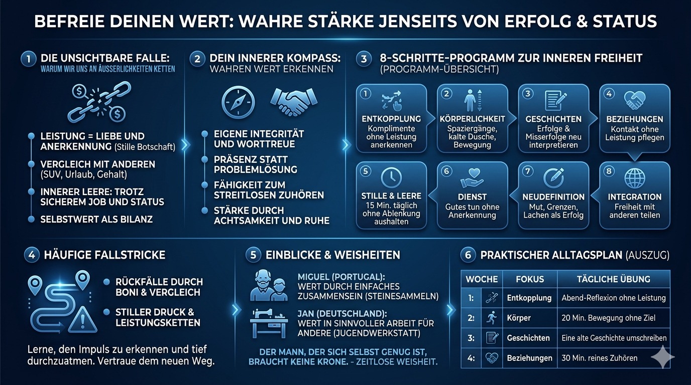 Infografk Befreie deinen Wert jenseits von Erfolg