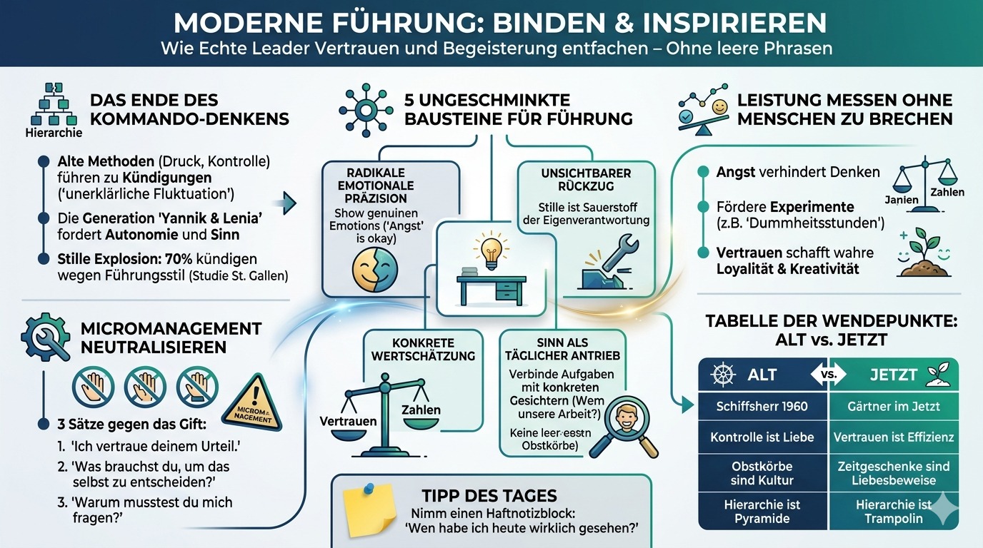 nfografik Moderne Führung Binden & Inspirieren nfografik Moderne Führung Binden & Inspirieren