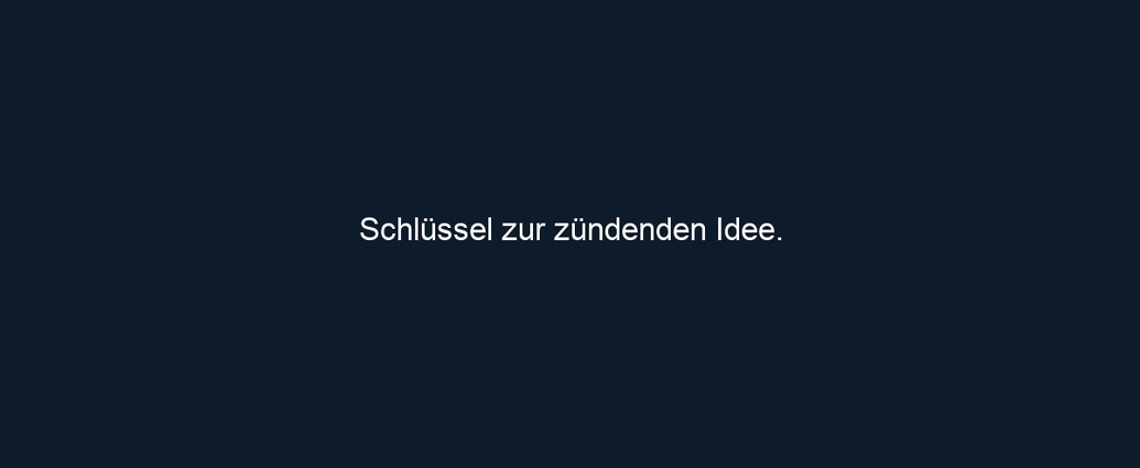 Schlüssel zur zündenden Idee.