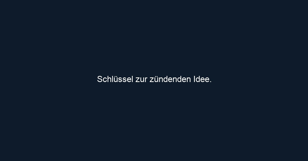 Schlüssel zur zündenden Idee.