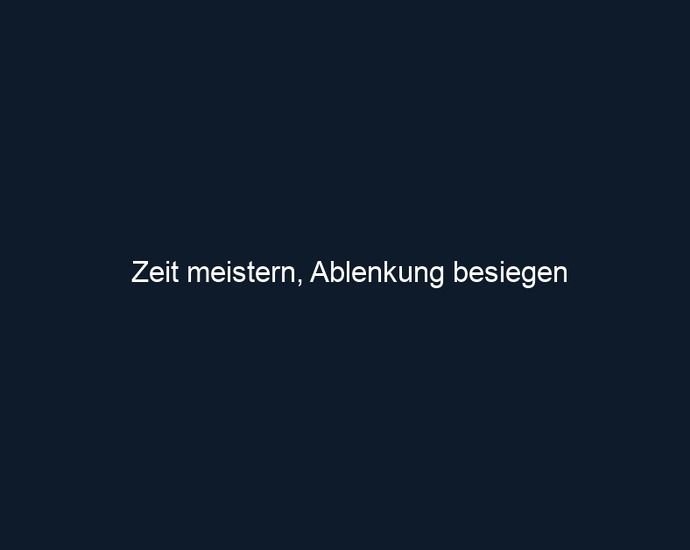 Zeit meistern, Ablenkung besiegen
