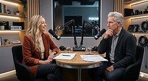 Andy und Silke beim Podcast über Sprenge deine Welt mit Selbstreflexion