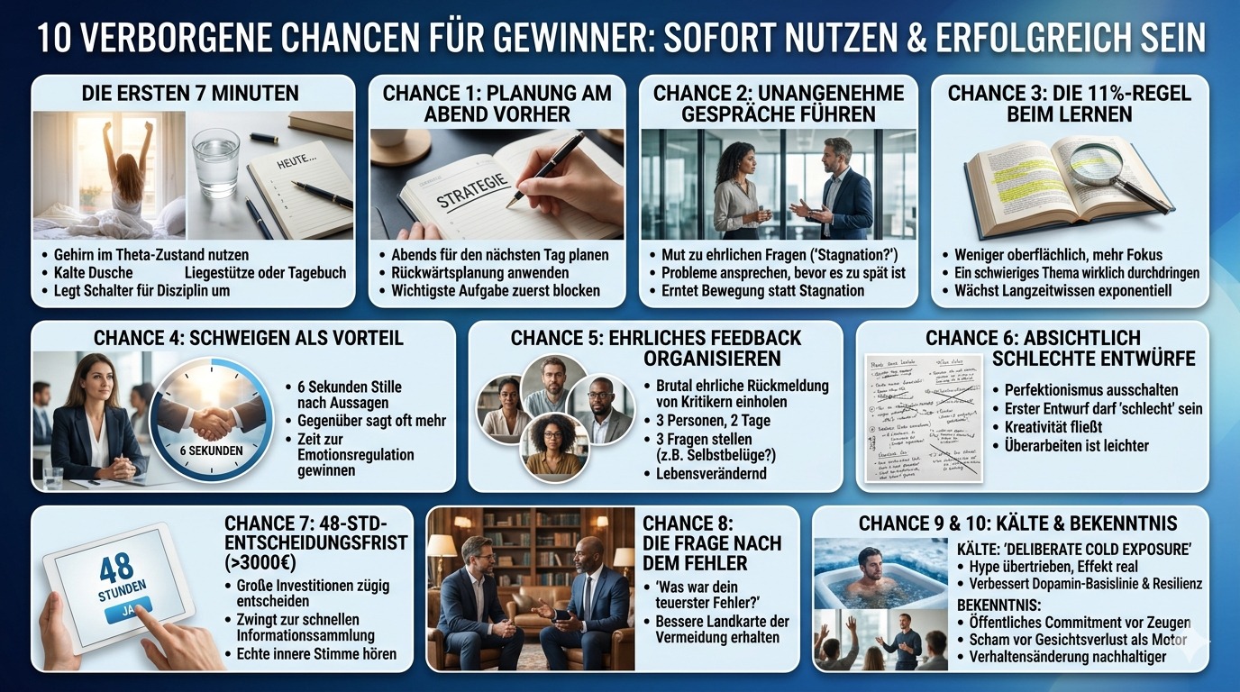 Infografik 10 verborgene Chancen, die Gewinner sofort ergreifen
