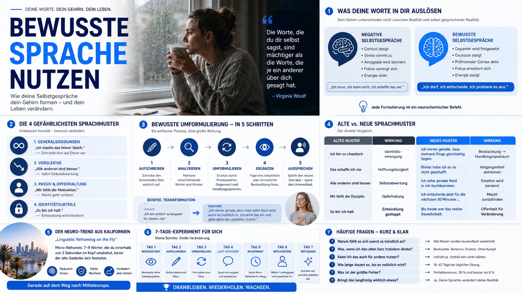 Infografik Bewusste sprache nutzen