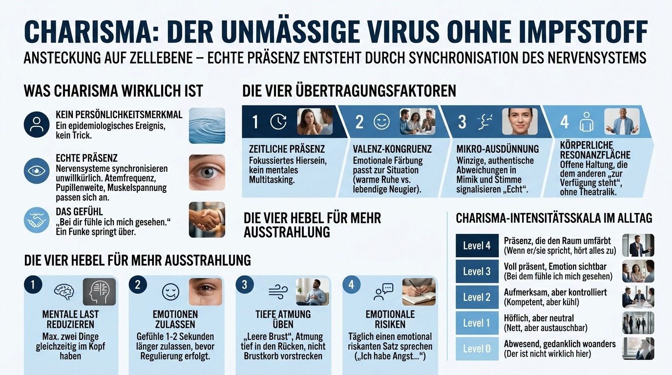 Infografik Charisma ist der Virus, gegen den es keinen Impfstoff gibt Infografik Charisma ist der Virus, gegen den es keinen Impfstoff gibt