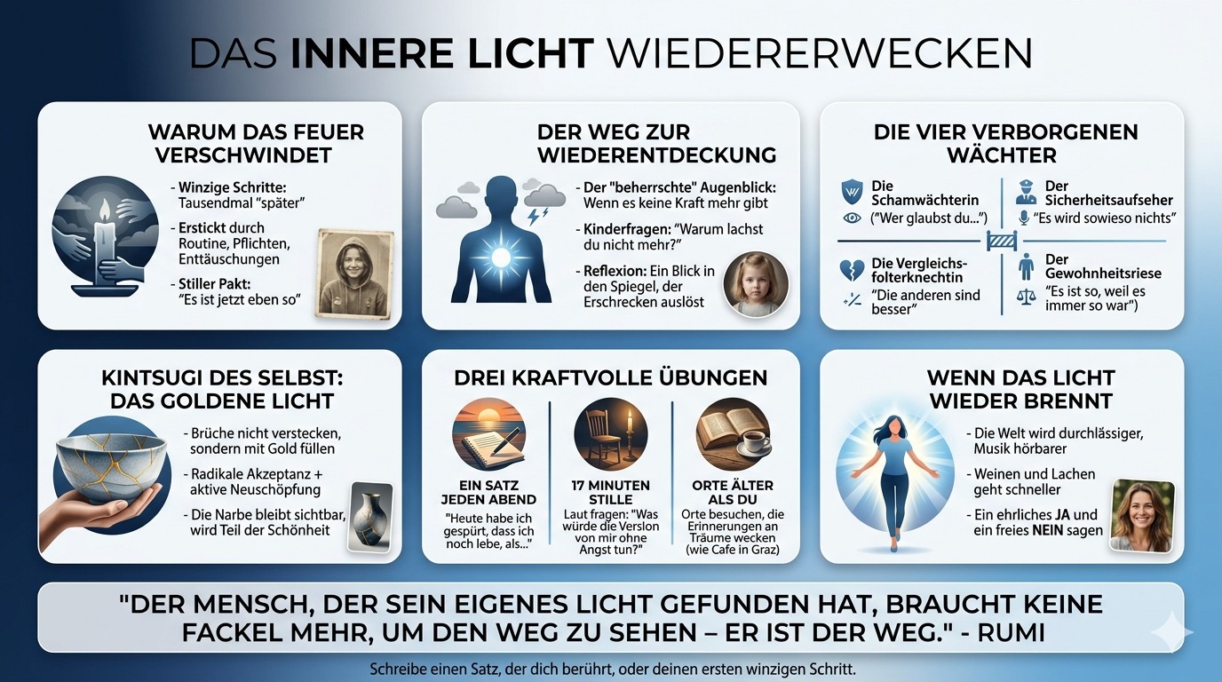 Infografik Das innere Licht wiedererwecken Infografik Das innere Licht wiedererwecken