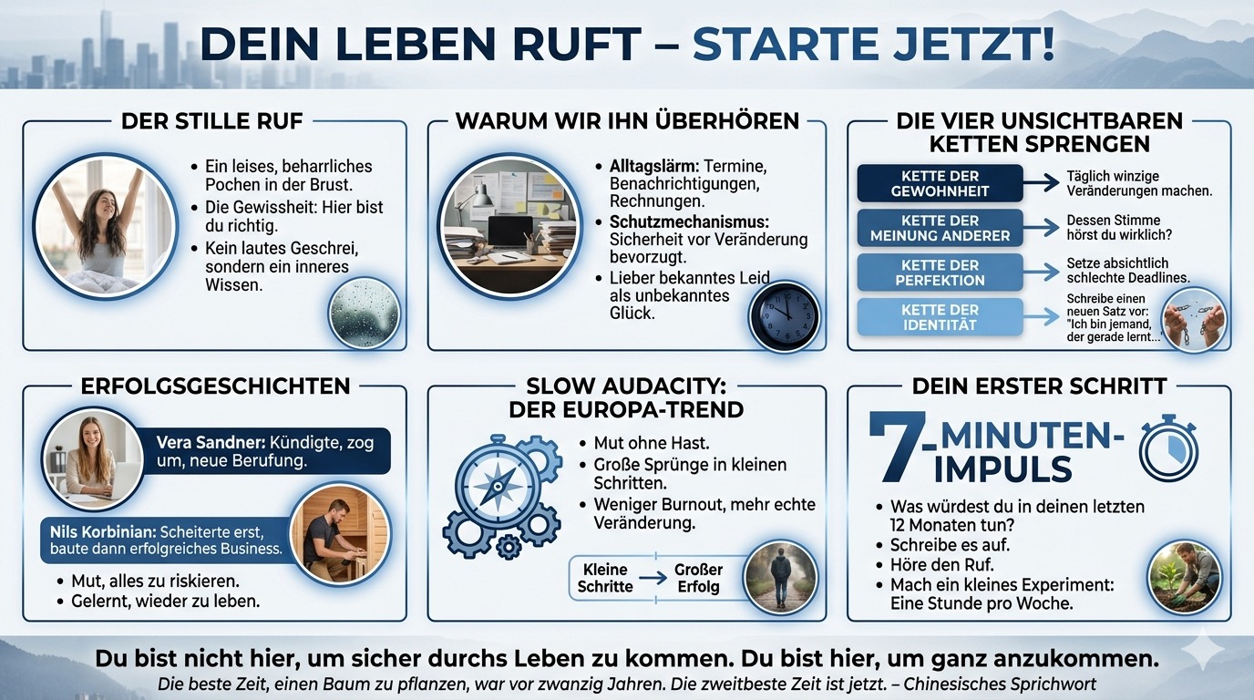 Infografik Dein Leben ruft – Starte jetzt! Infografik Dein Leben ruft – Starte jetzt!
