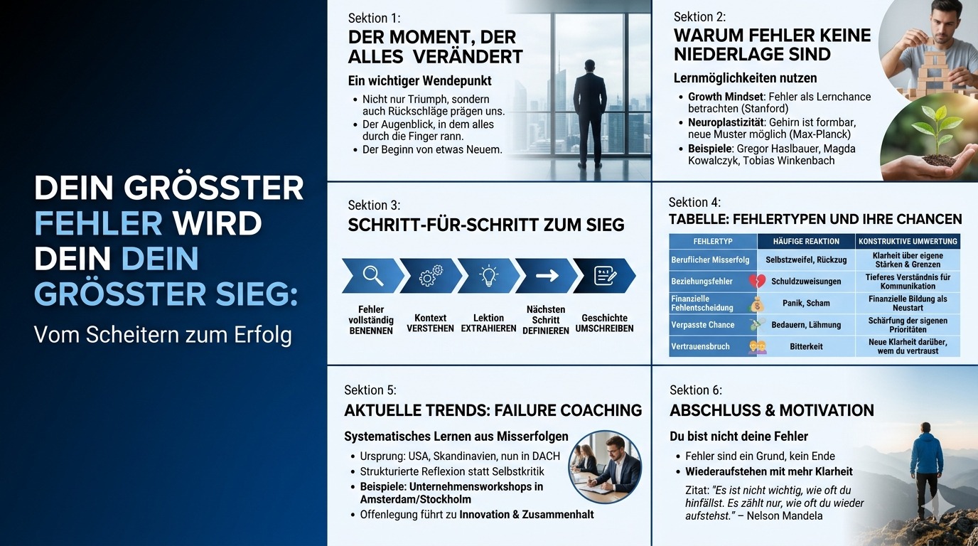 Infografik Dein größter Fehler wird dein größter Sieg