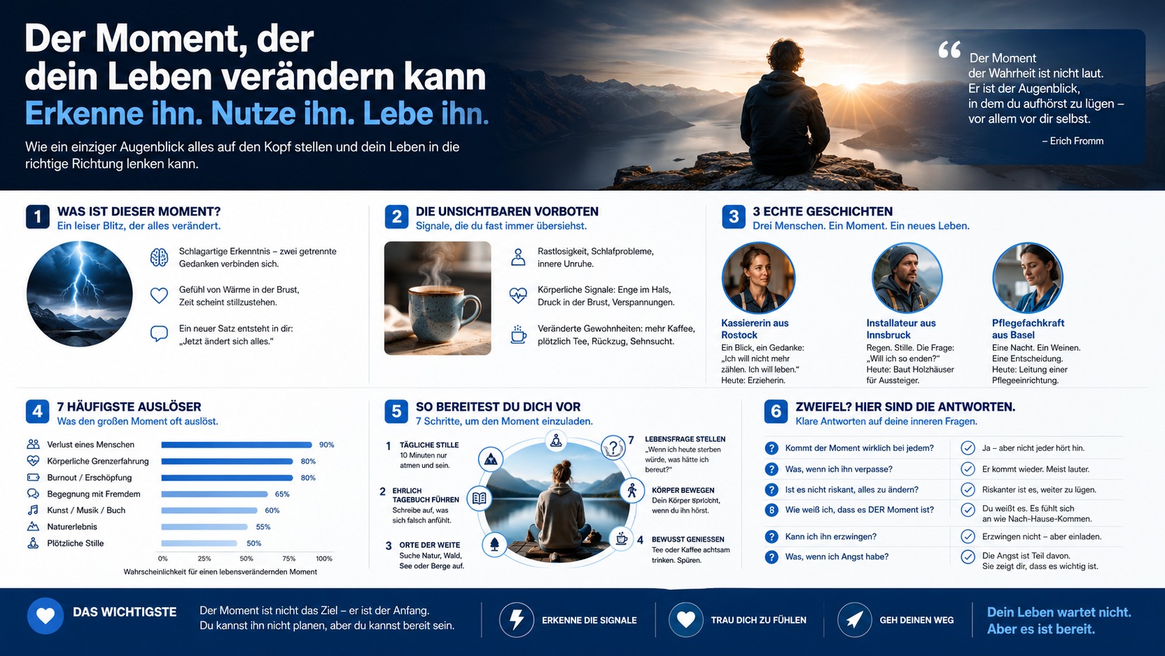 Infografik Der Moment, der dein Leben verändern kann – erkenne ihn! Infografik Der Moment, der dein Leben verändern kann – erkenne ihn!