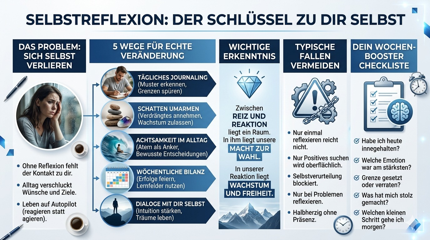Infografik Der Moment, der dich zwingt, dir selbst zu begegnen
