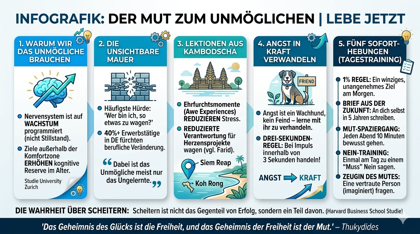 Infografik Der Mut zum Unmöglichen Lebe jetzt