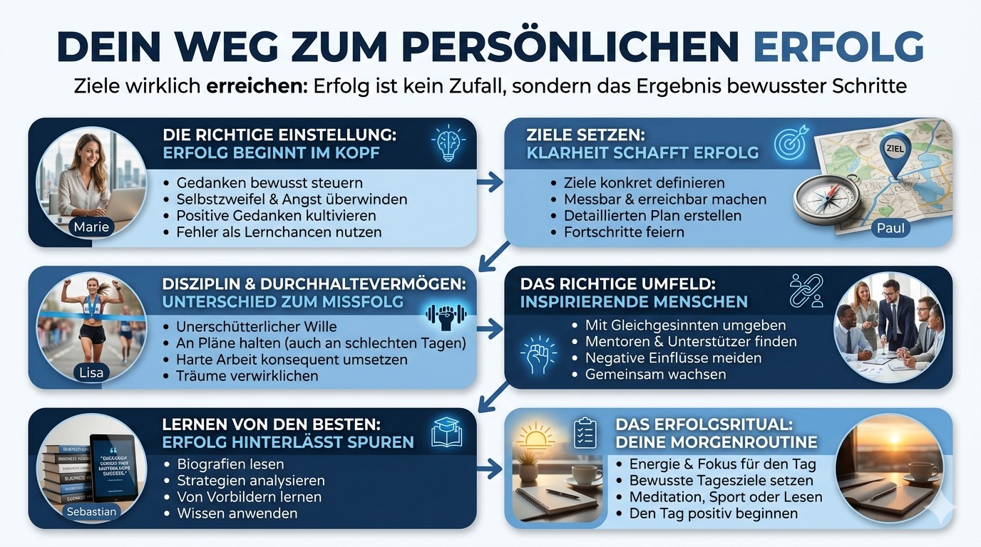 Infografik Der Weg zu deinem persönlichen Erfolg