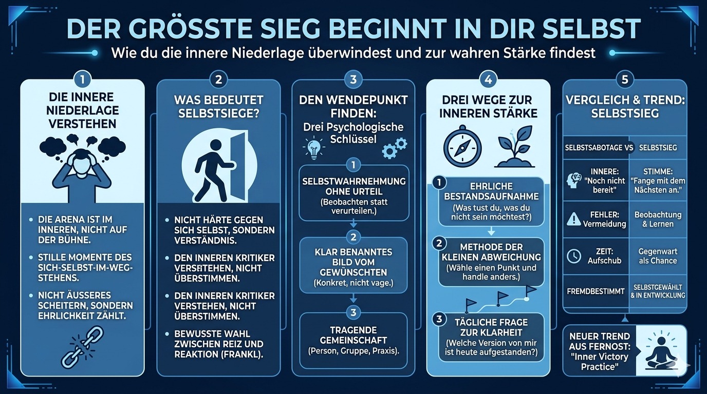 Infografik Der größte Sieg beginnt in dir selbst