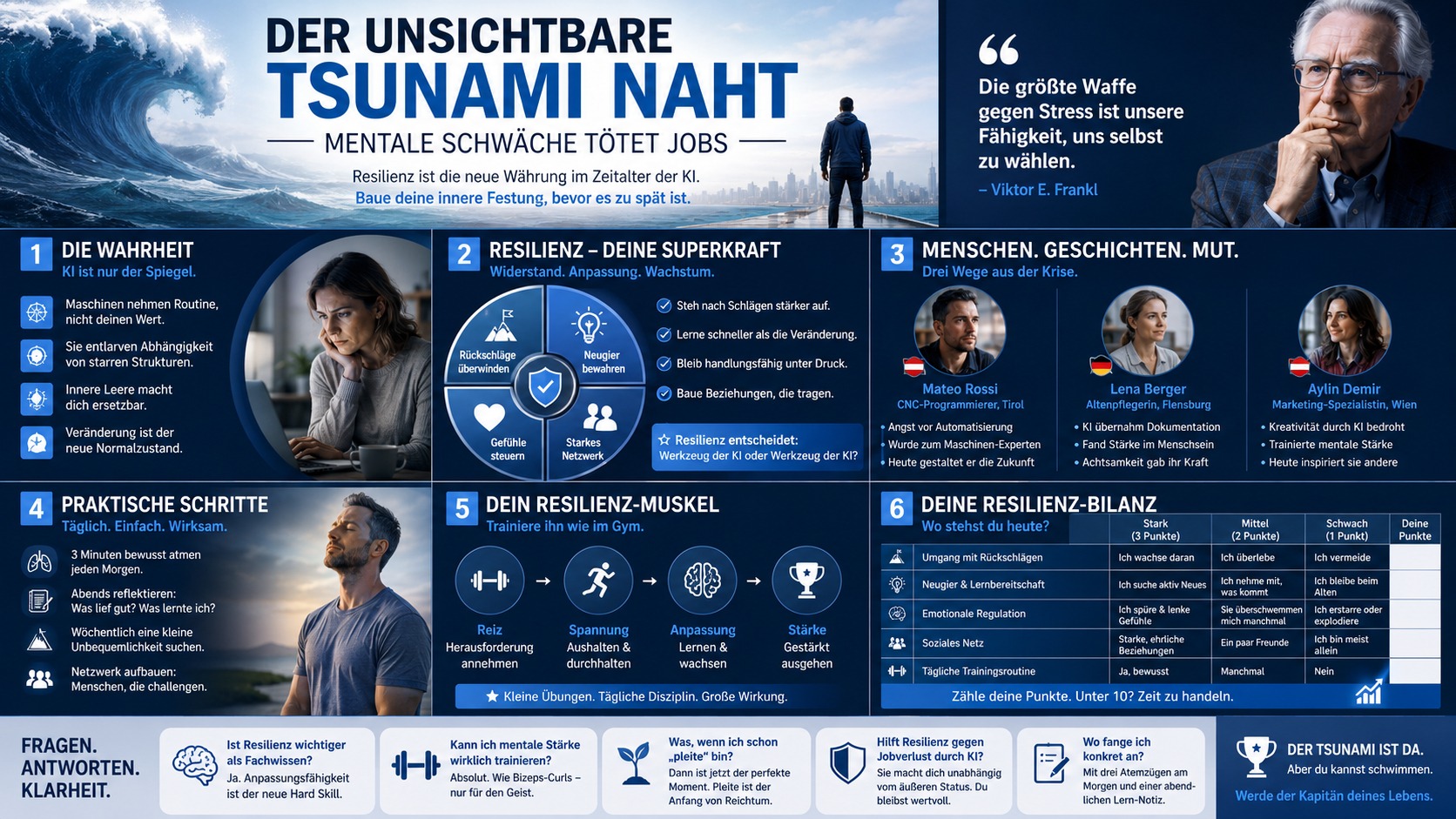 Infografik Der unsichtbare Tsunami naht – mentale Schwäche tötet Jobs
