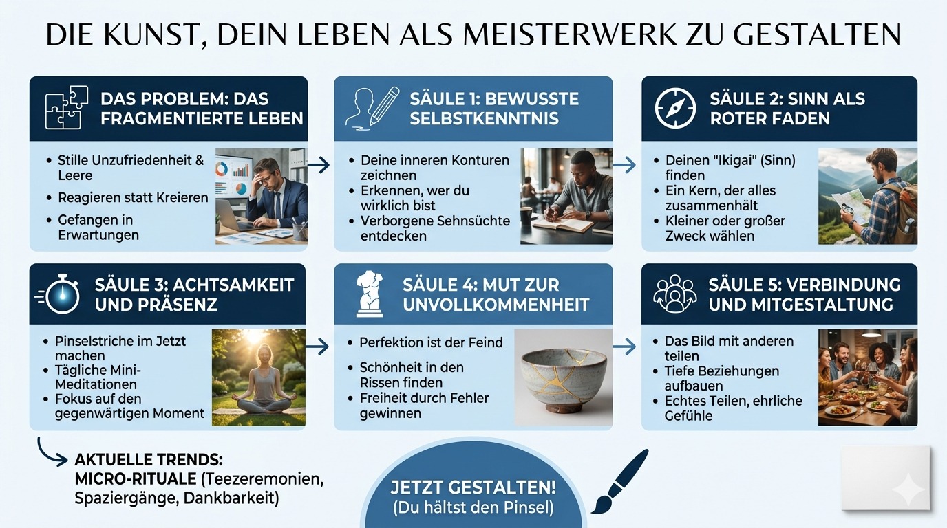 Infografik Die Kunst, dein Leben als Meisterwerk zu gestalten Infografik Die Kunst, dein Leben als Meisterwerk zu gestalten