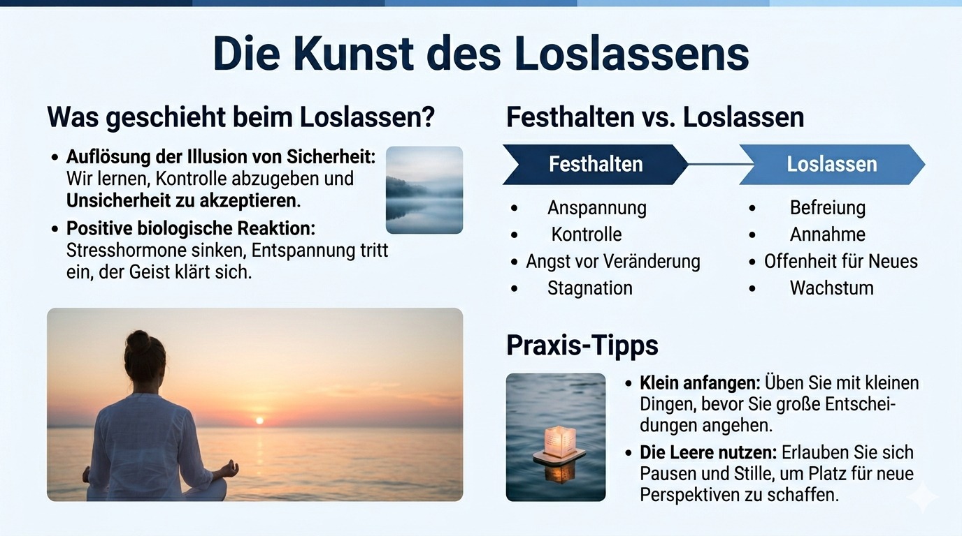 Infografik Die Kunst des Loslassens und Überwindens