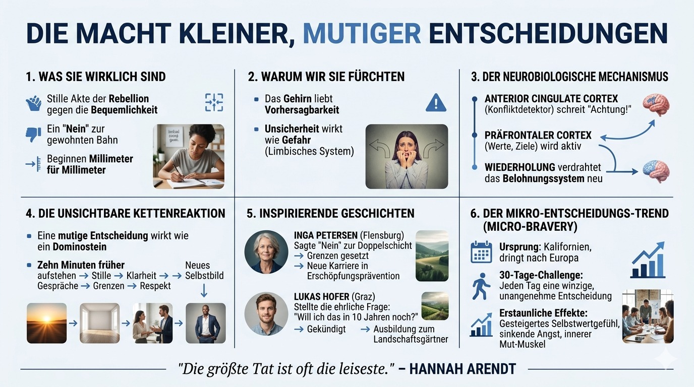 Infografik Die Macht kleiner, mutiger Entscheidungen Infografik Die Macht kleiner, mutiger Entscheidungen