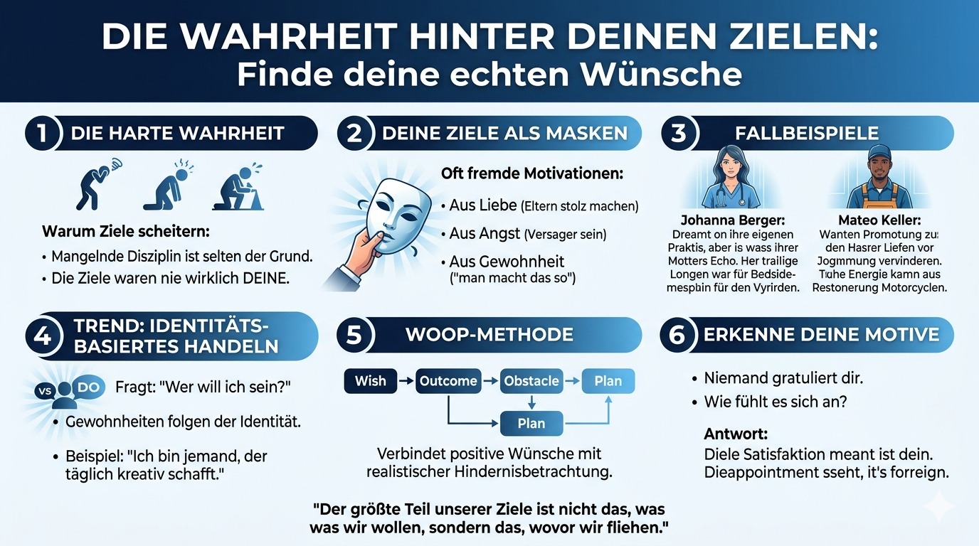 Infografik Die Wahrheit hinter deinen Zielen