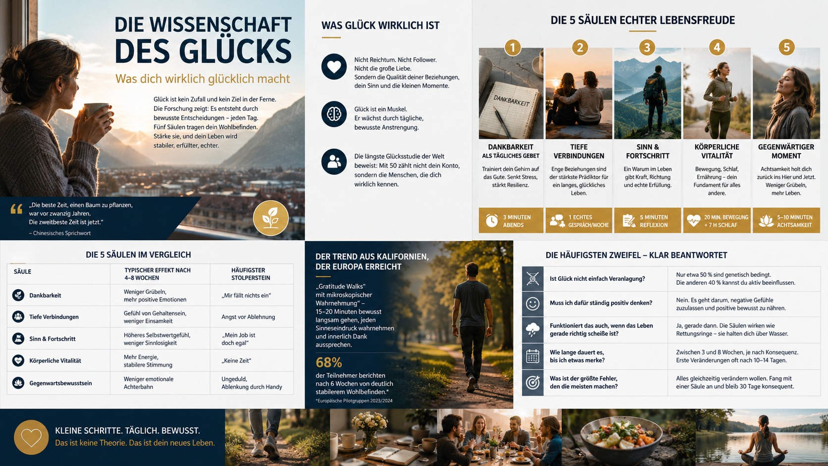 Infografik Die Wissenschaft des Glücks Was dich wirklich glücklich macht