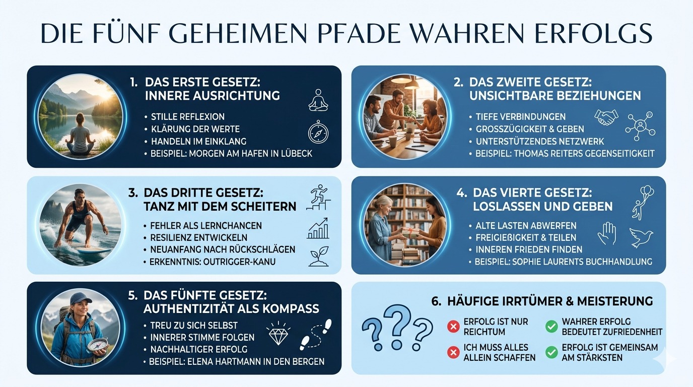 Infografik Die fünf geheimen Pfade wahren Erfolgs