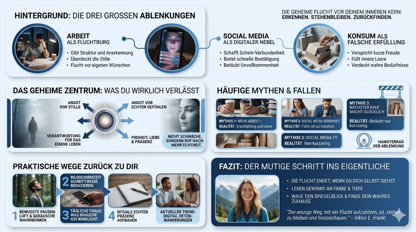 Infografik Die geheime Flucht vor deinem inneren Kern 