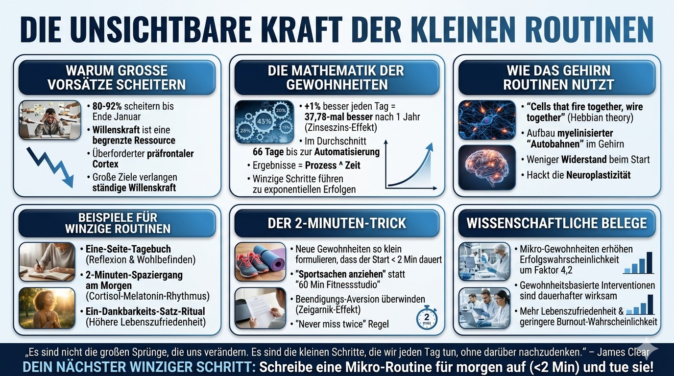 Infografik Die unsichtbare Kraft der kleinen Routinen