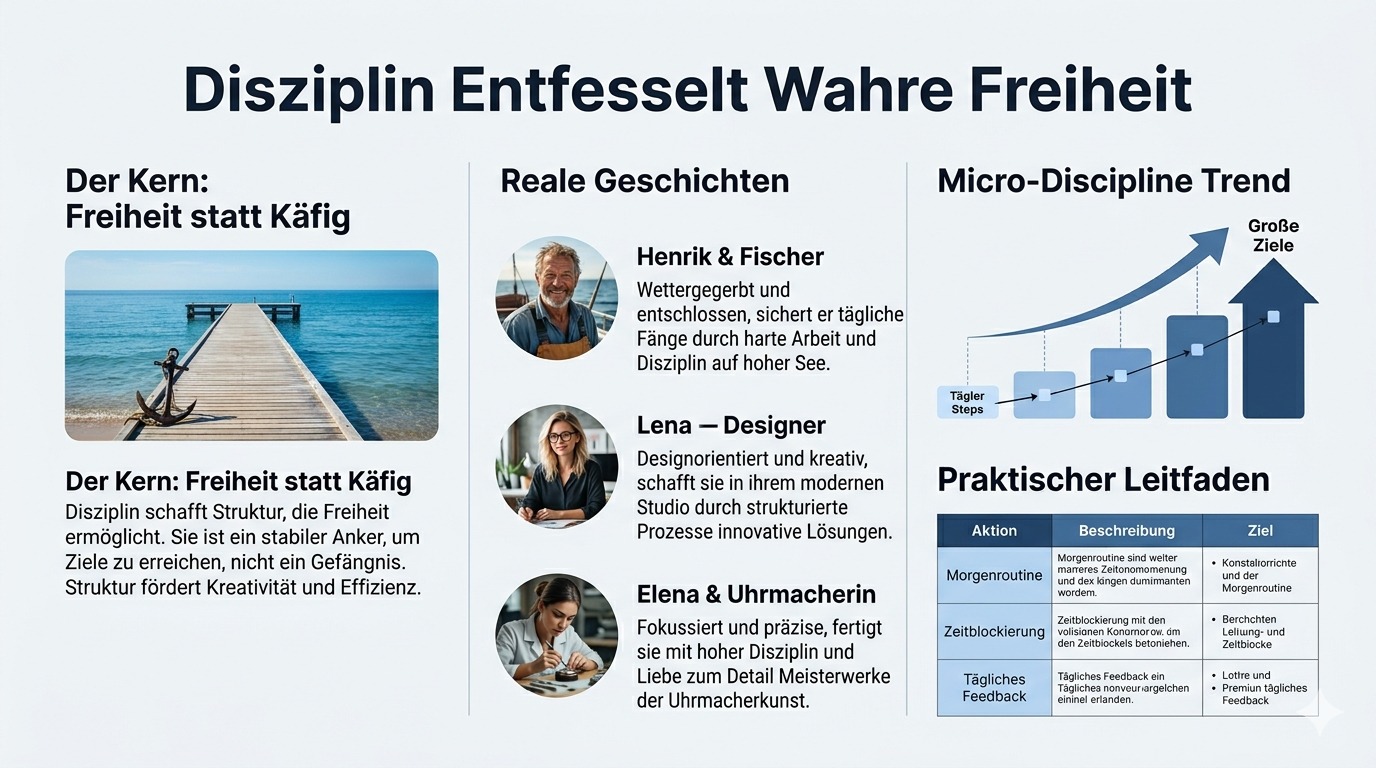 Infografik Disziplin Entfesselt Wahre Freiheit Immer 