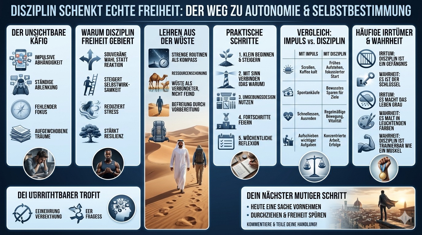 Infografik Disziplin schenkt echte Freiheit Infografik Disziplin schenkt echte Freiheit