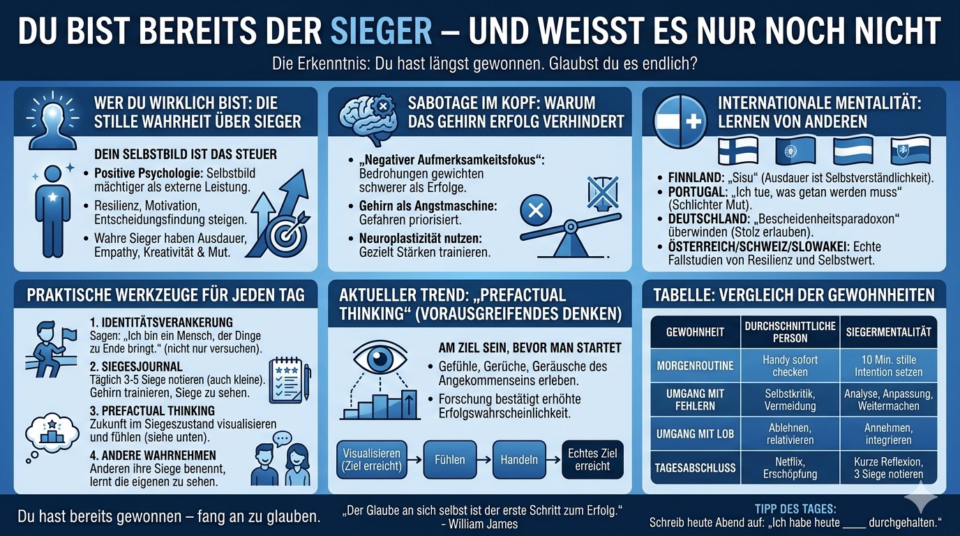 Infografik Du bist bereits der Sieger – und weißt es nur noch nicht