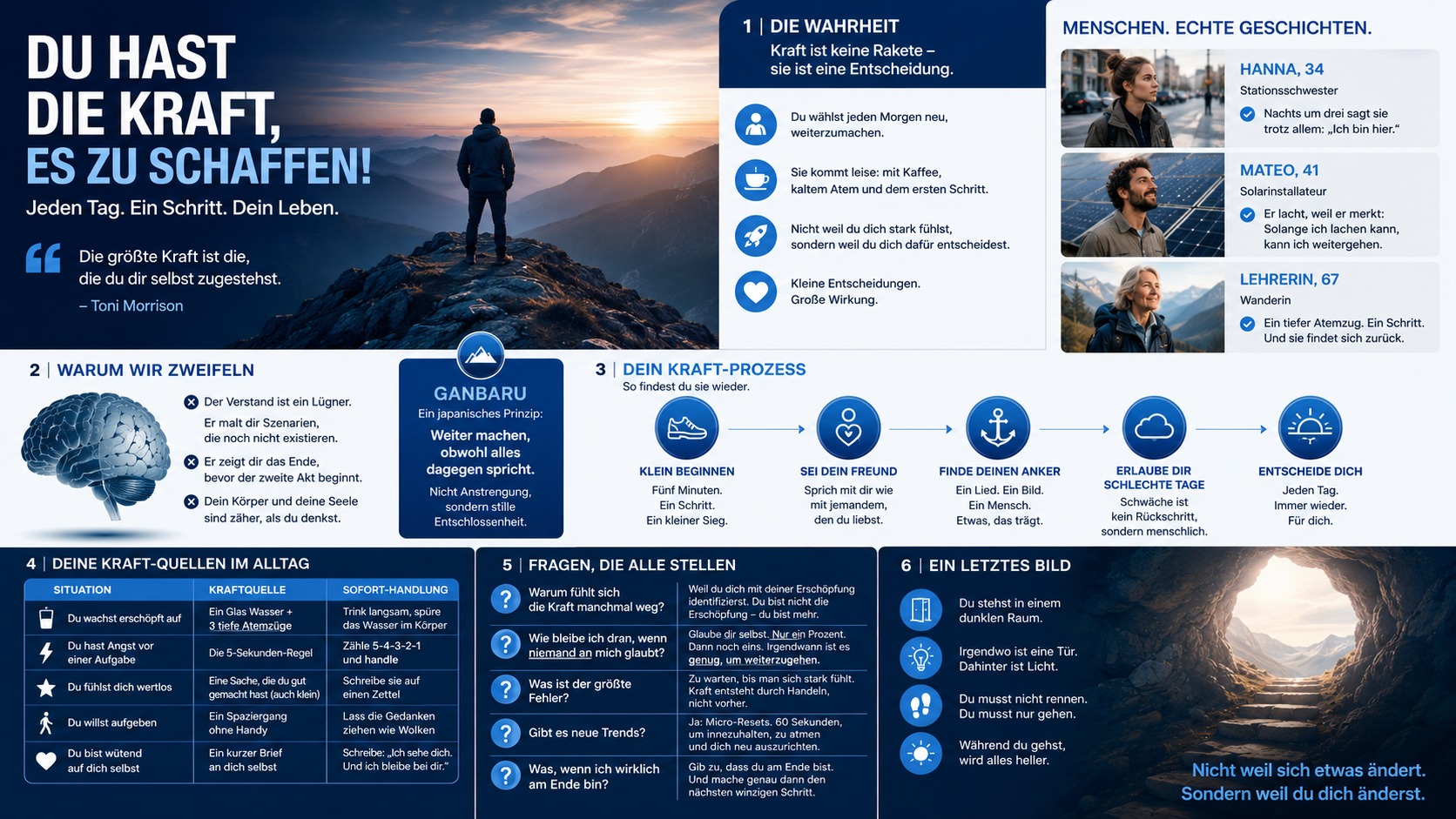 Infografik Du hast die Kraft, es zu schaffen! Infografik Du hast die Kraft, es zu schaffen!