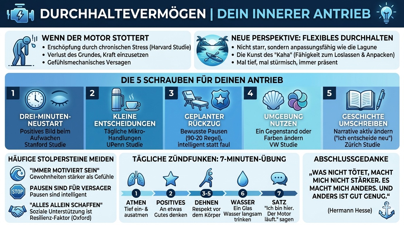 Infografik Durchhaltevermögen Der Motor in dir