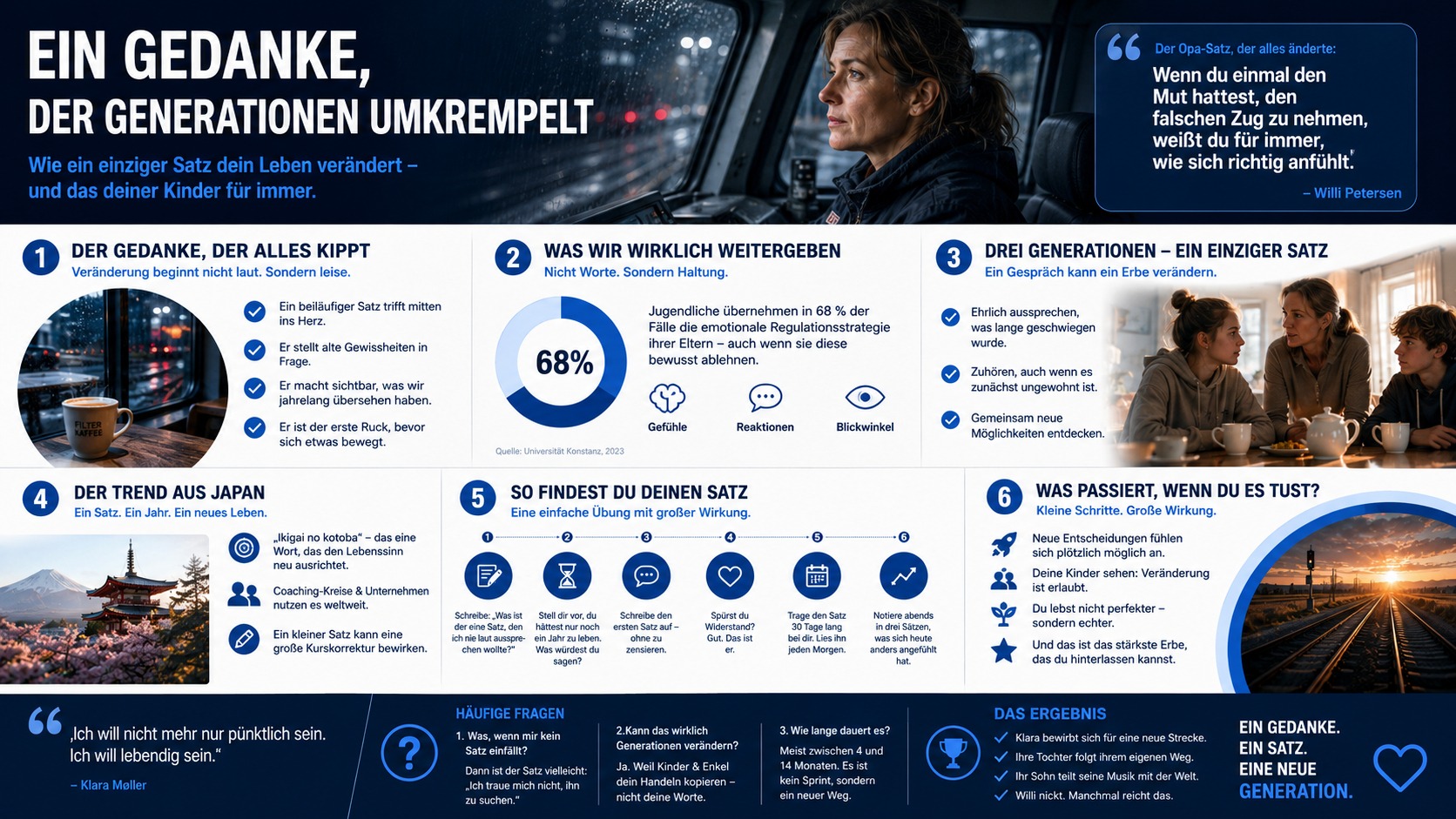 Infografik Ein Gedanke, der Generationen umkrempelt Infografik Ein Gedanke, der Generationen umkrempelt