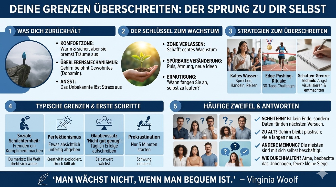 Infografik Entdecke deine Grenzen und überschreite sie! Infografik Entdecke deine Grenzen und überschreite sie!