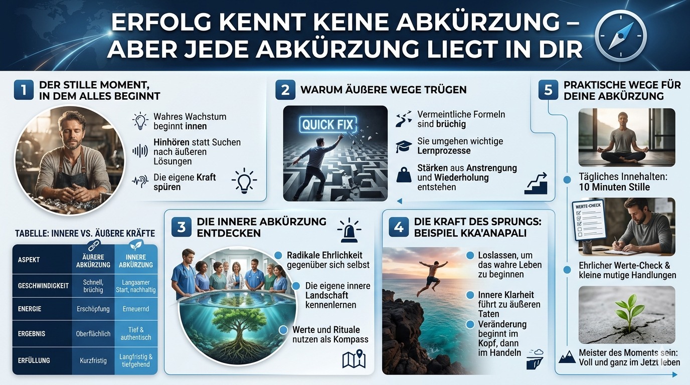 Infografik Erfolg kennt keine Abkürzung in dir 