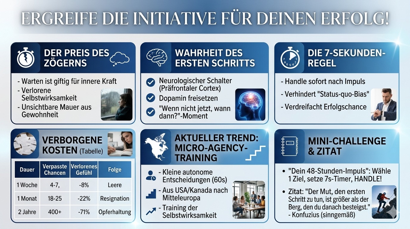 Infografik Ergreife die Initiative für deinen Erfolg!