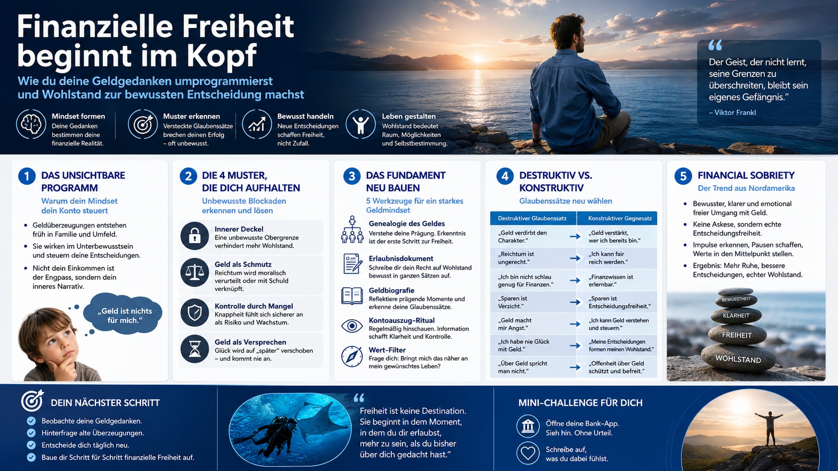 Infografik Finanzielle Freiheit beginnt im Kopf