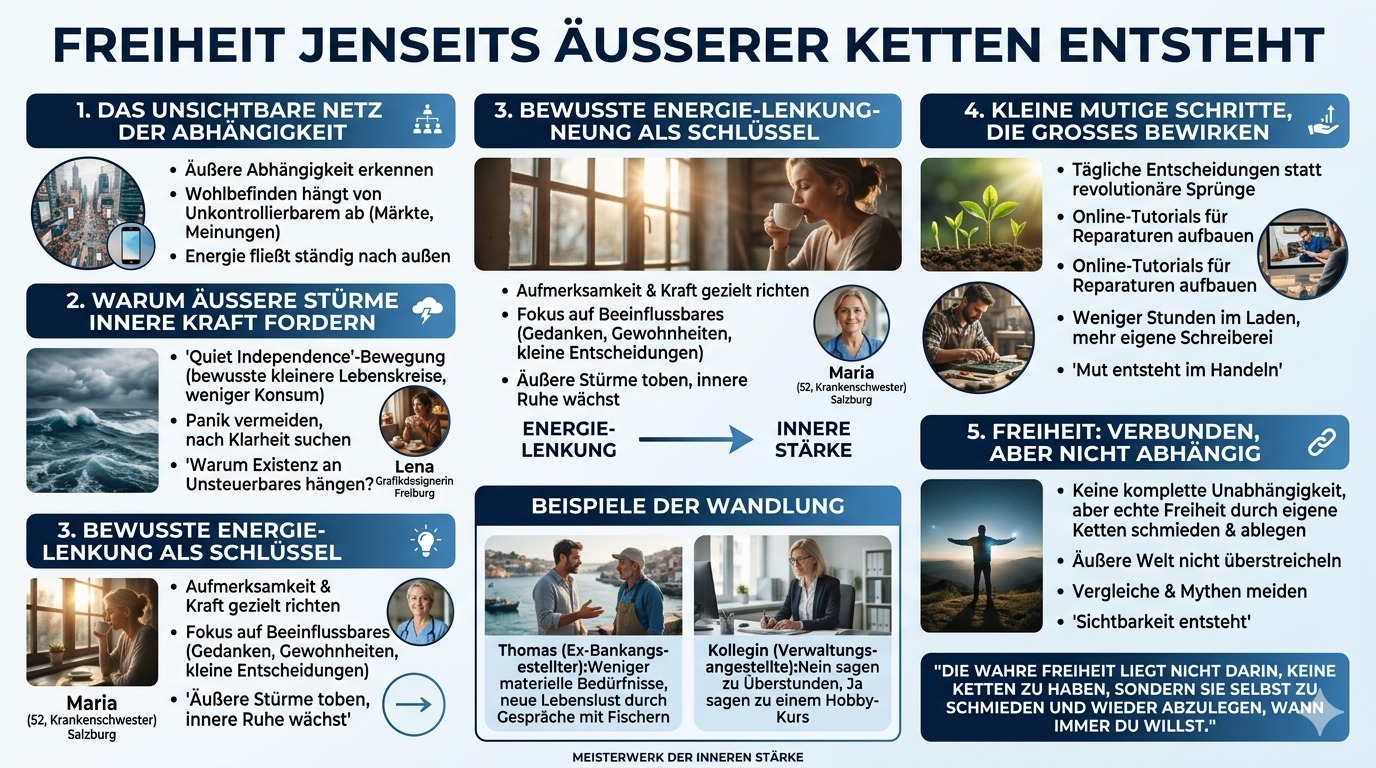Infografik Freiheit jenseits äußerer Ketten entsteht